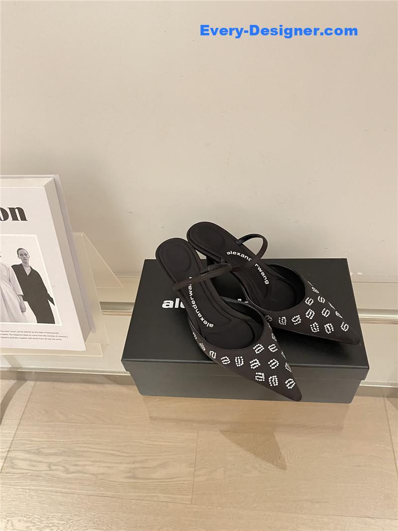A1exa*der wang spring letter rhinestone high heel