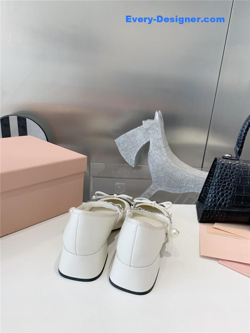 M1um1u new stiletto with thick heel mary jane