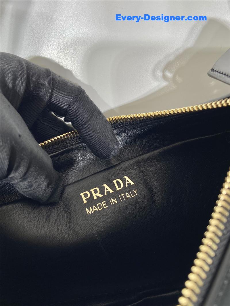 Pra*a moon leather shoulder bag