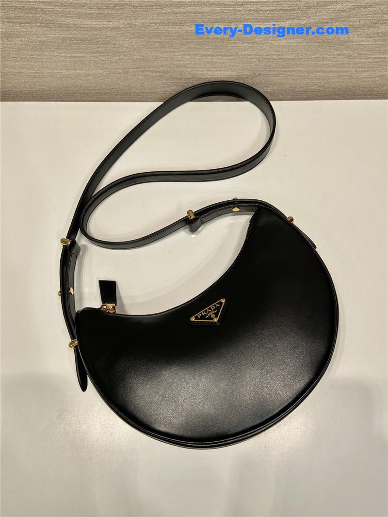 Pra*a moon leather shoulder bag
