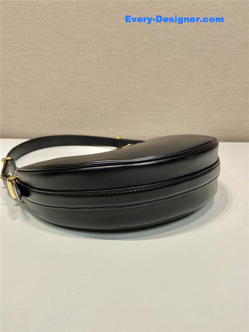 Pra*a moon leather shoulder bag