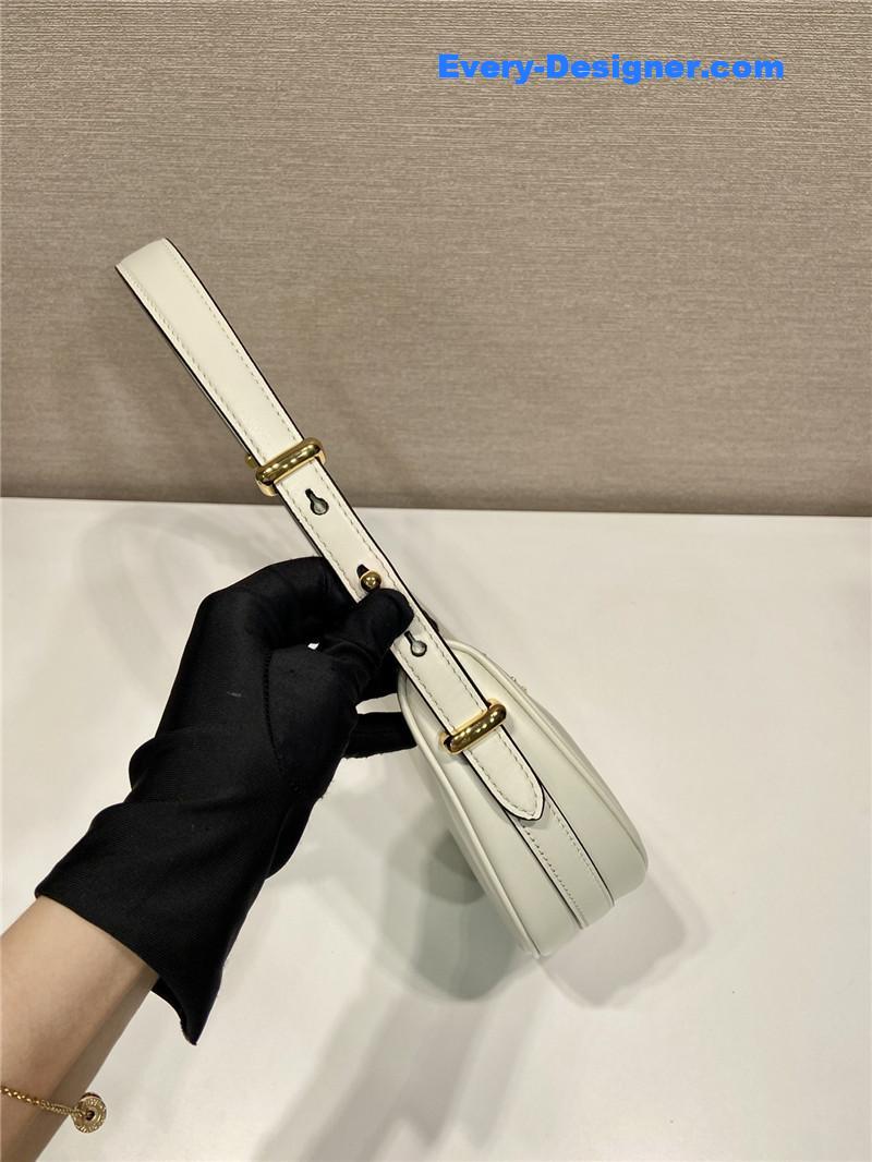 Pra*a moon leather shoulder bag