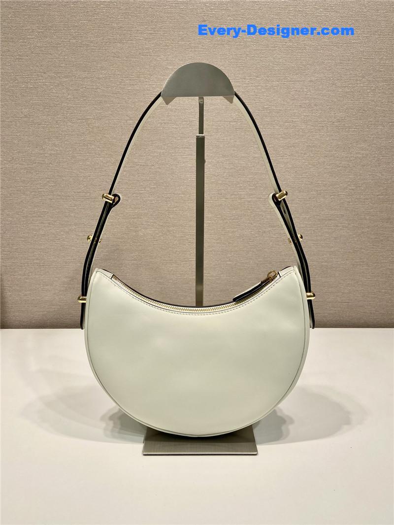 Pra*a moon leather shoulder bag