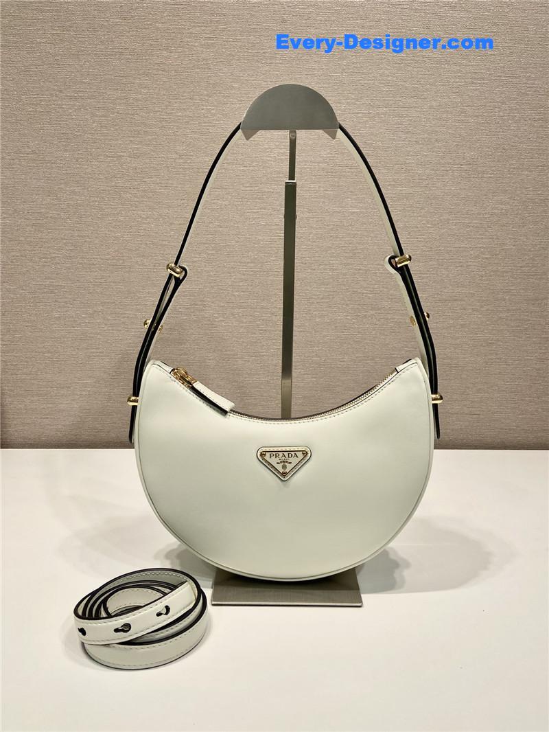 Pra*a moon leather shoulder bag