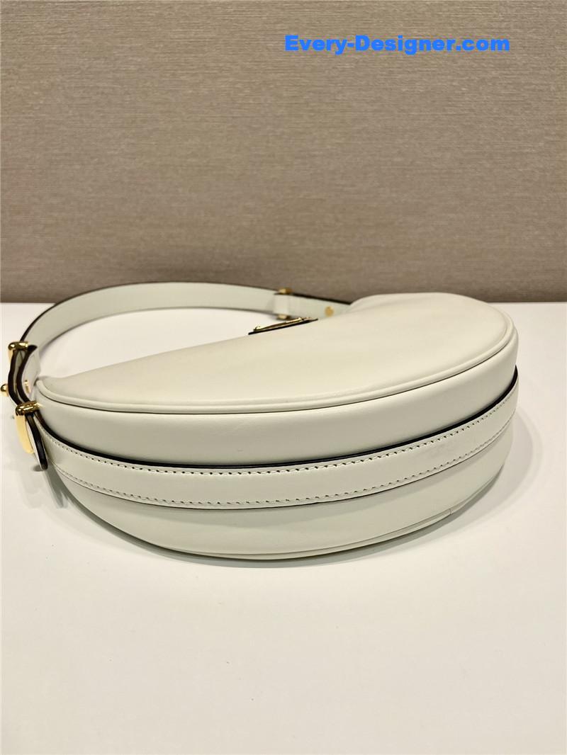 Pra*a moon leather shoulder bag