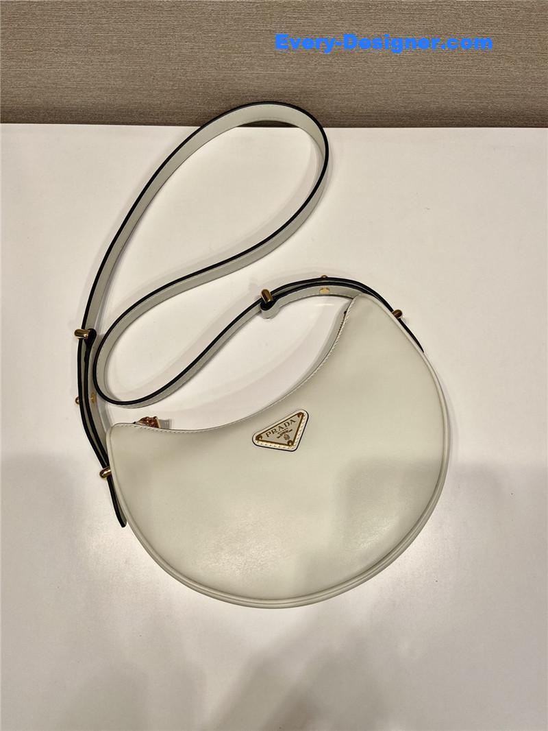 Pra*a moon leather shoulder bag