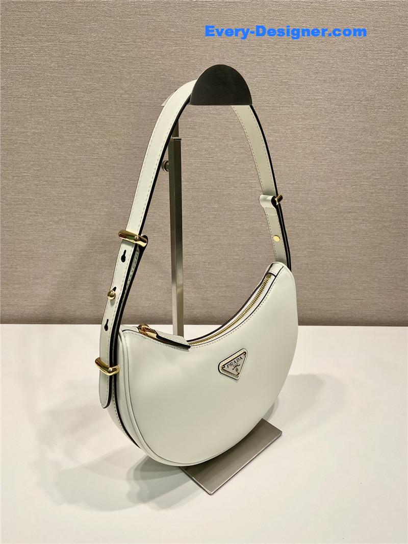 Pra*a moon leather shoulder bag