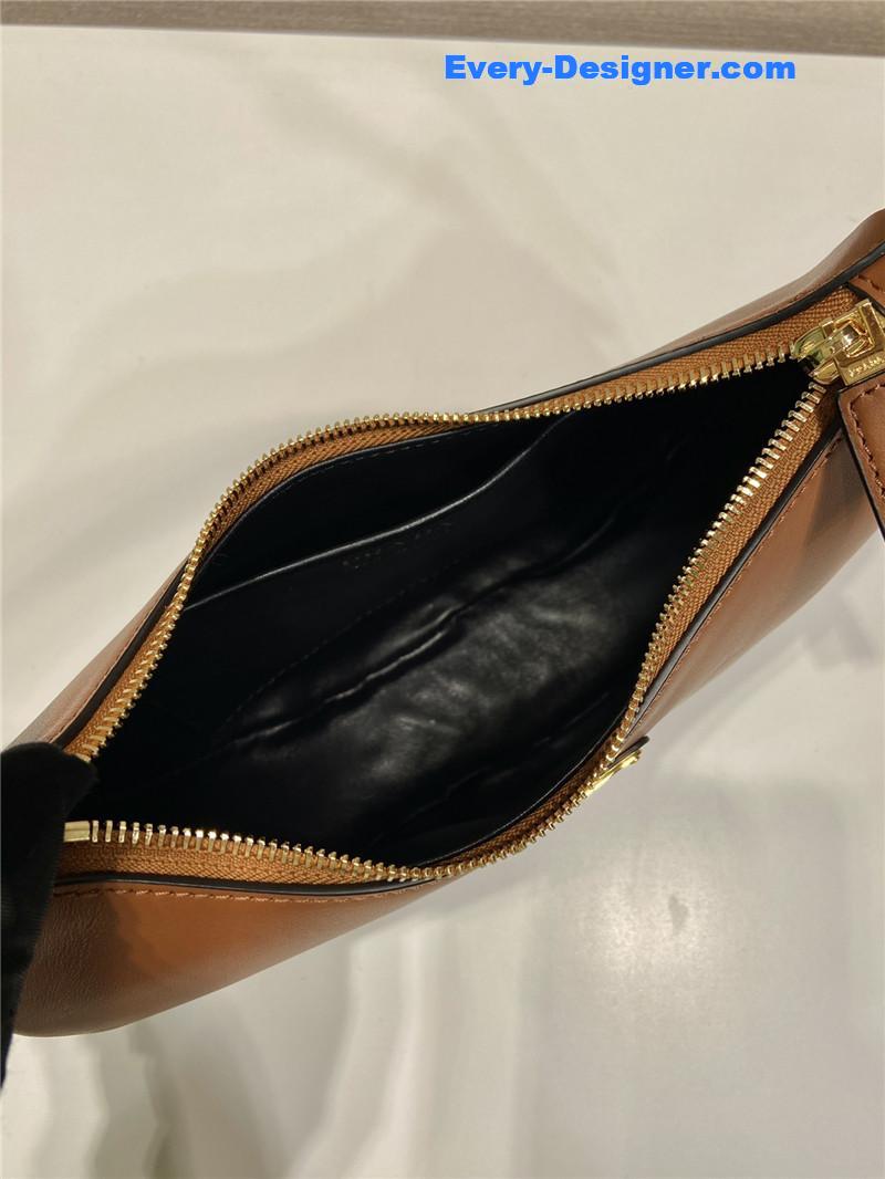 Pra*a moon leather shoulder bag