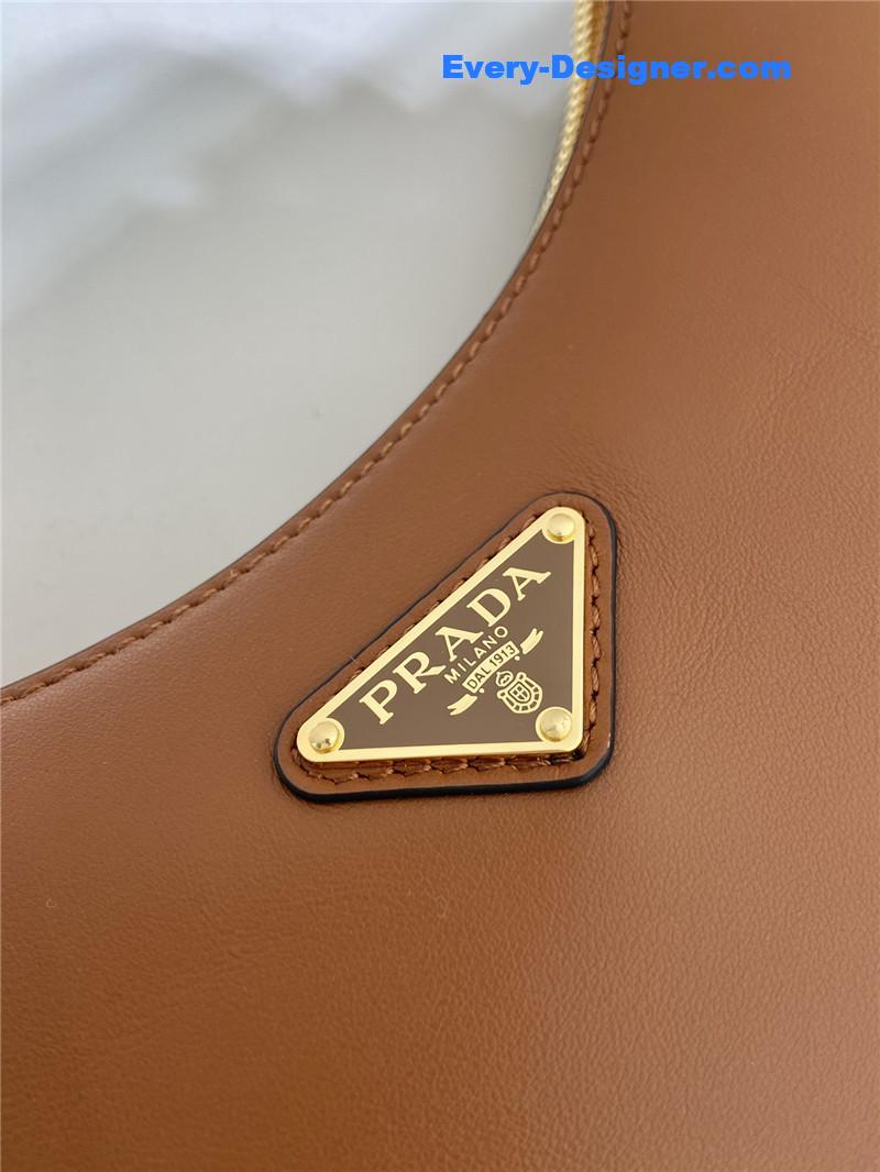 Pra*a moon leather shoulder bag