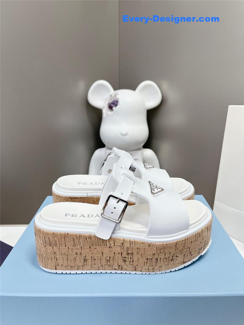 Pra*a zigzag roman braid platform rubber sandals