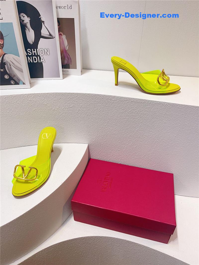 Va1e*ntin0 spring summer all-match high-heeled slippers