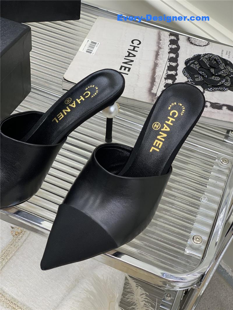 CC pointed toe stiletto mules