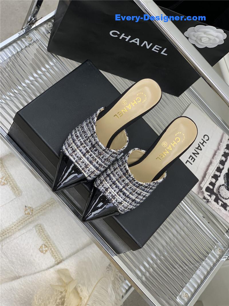 CC pointed toe stiletto mules