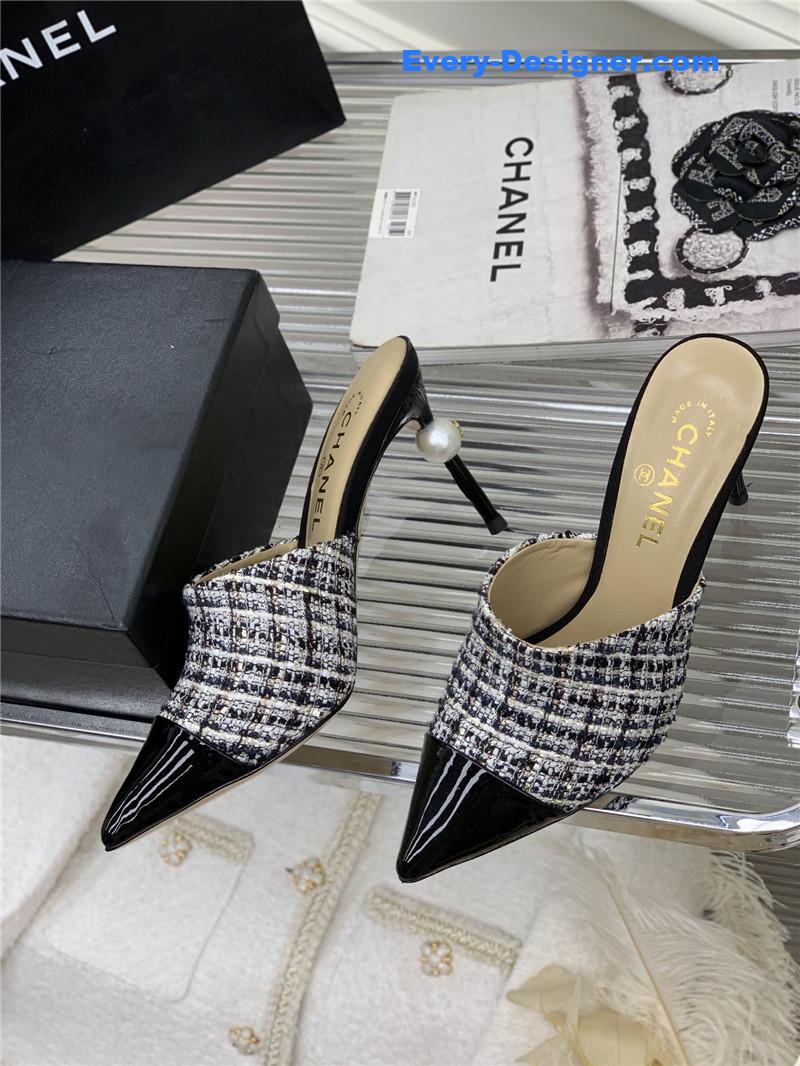 CC pointed toe stiletto mules