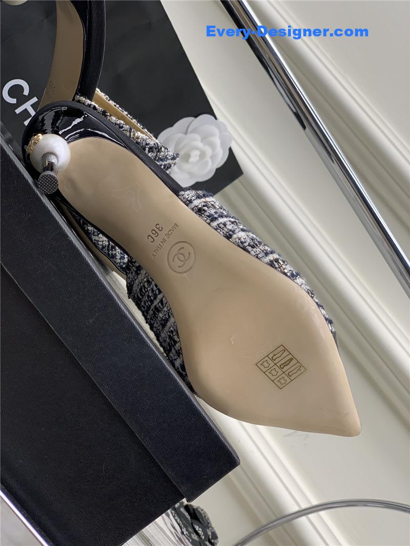 CC pointed toe stiletto mules