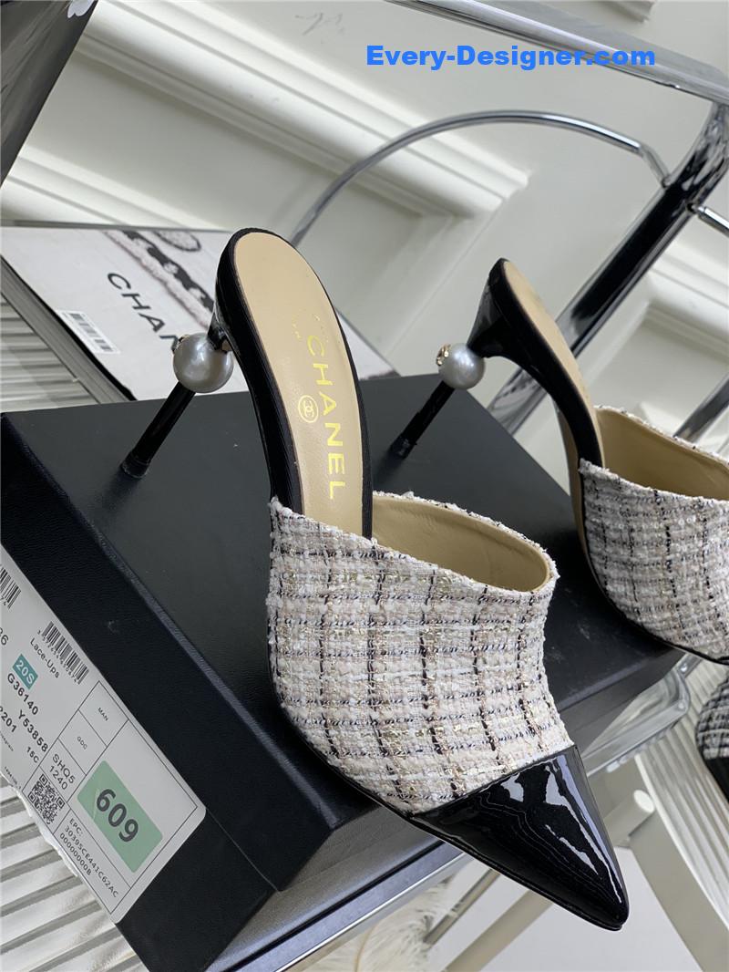 CC pointed toe stiletto mules