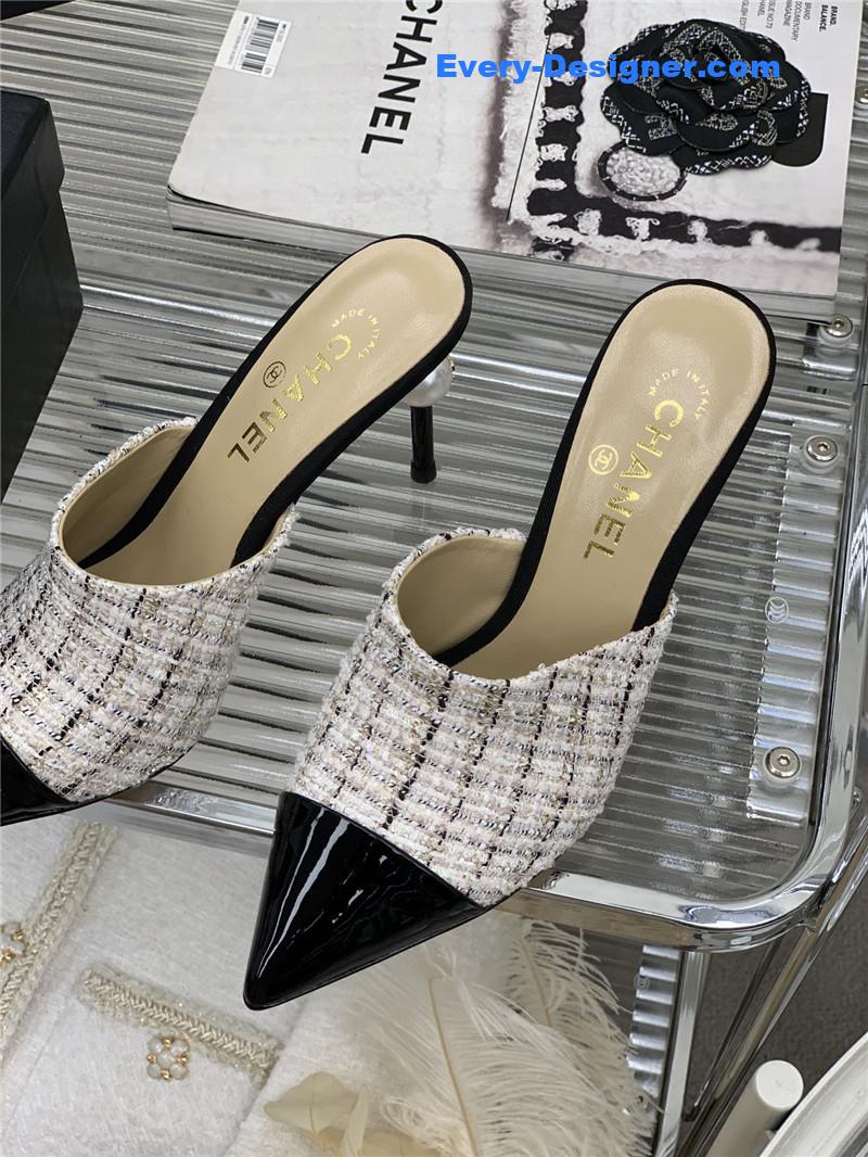 CC pointed toe stiletto mules