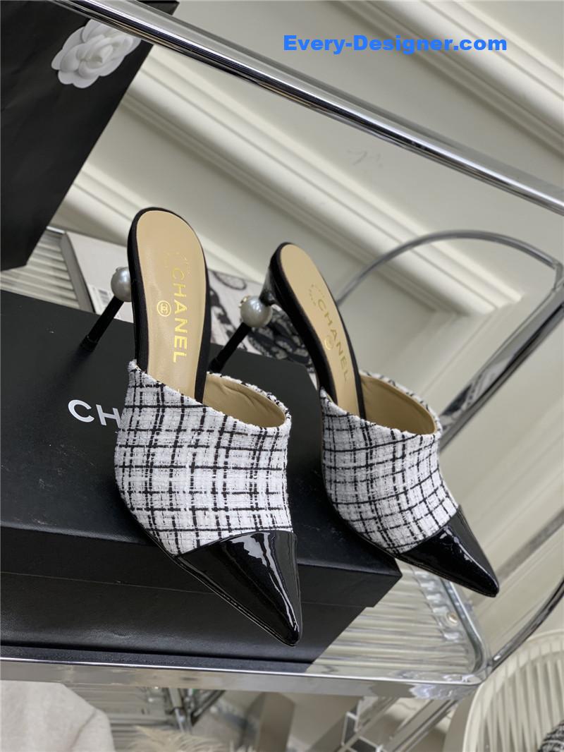 CC pointed toe stiletto mules