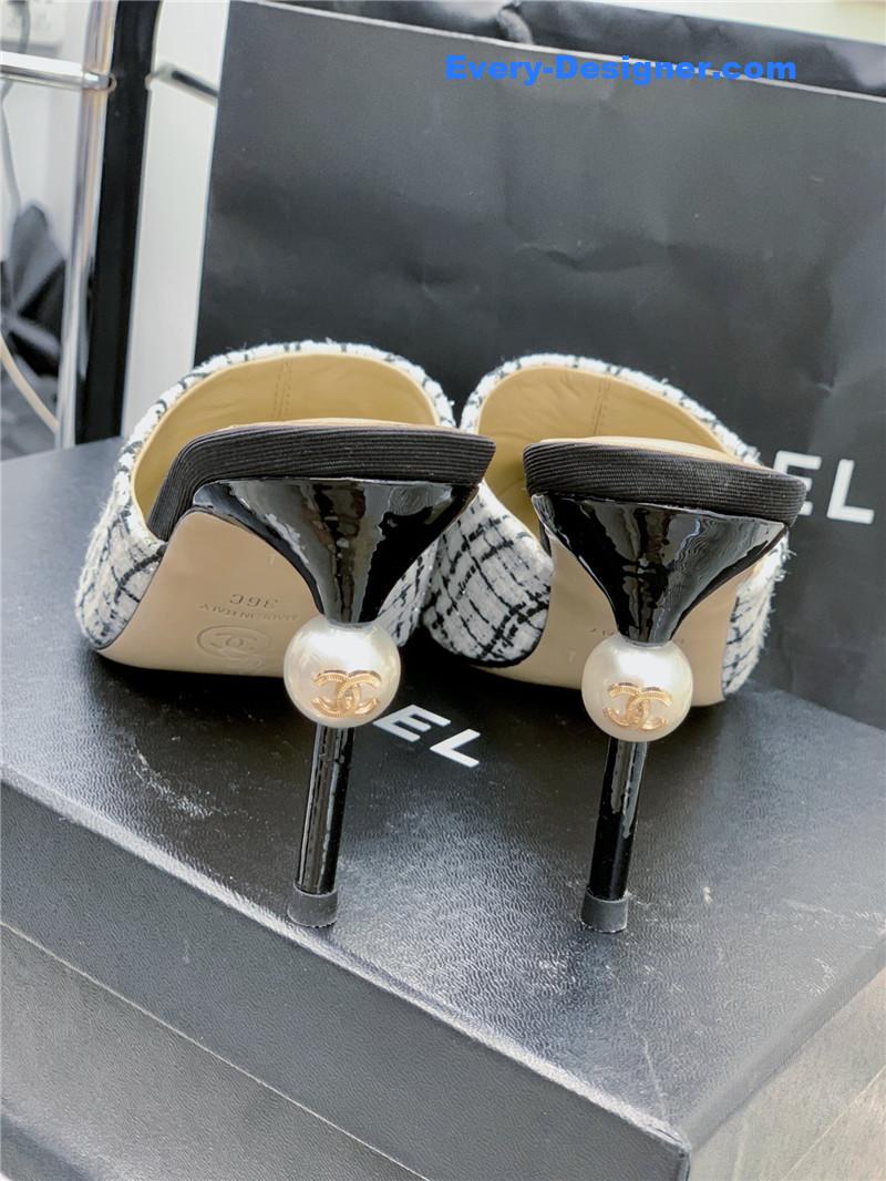 CC pointed toe stiletto mules