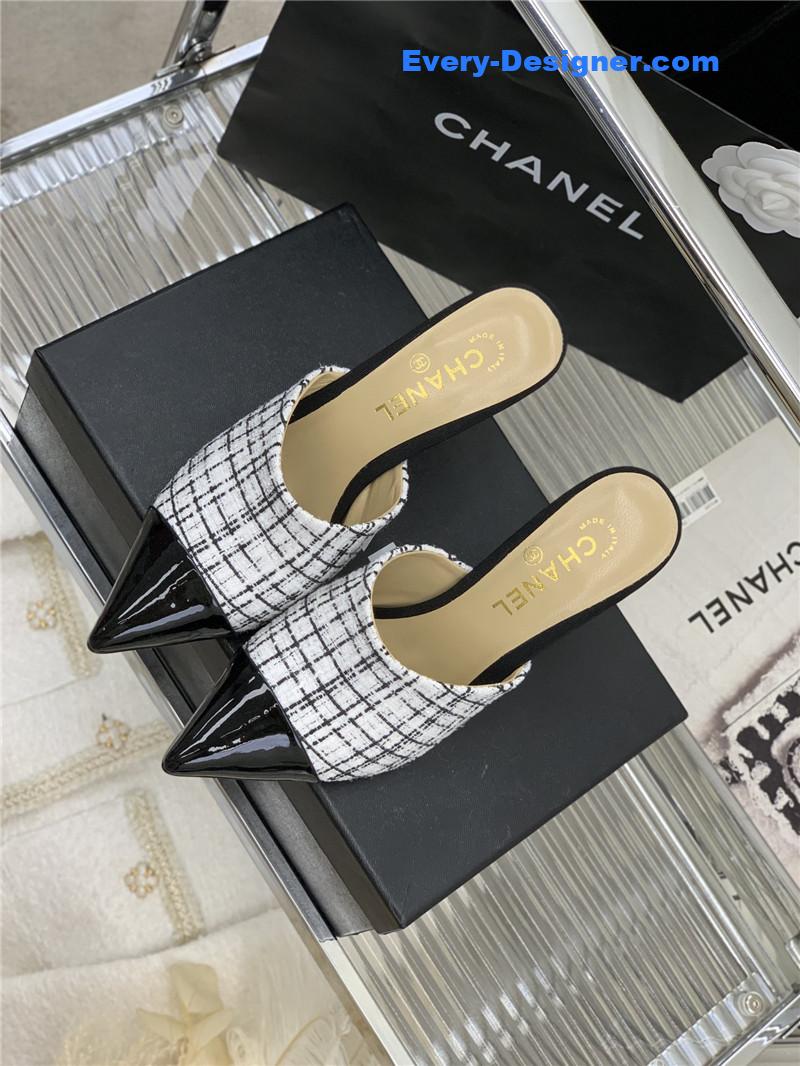 CC pointed toe stiletto mules