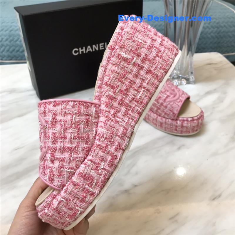 CC new large double C lazy platform slippers