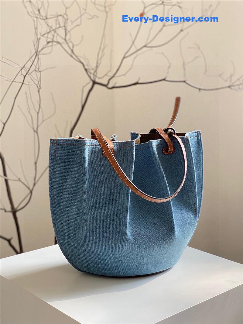 L0ew* denim shell bag