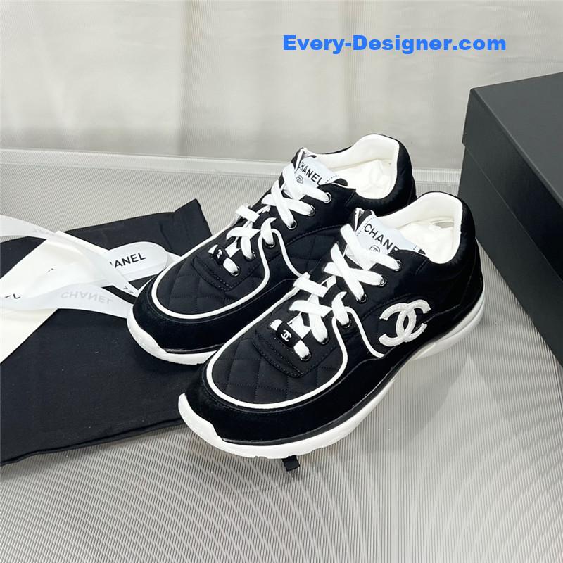 Ch**el patchwork casual sneakers