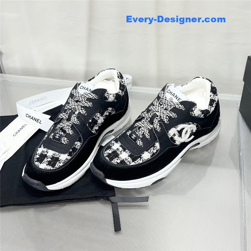Ch**el patchwork casual sneakers
