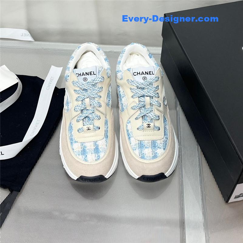 Ch**el patchwork casual sneakers