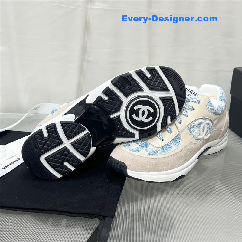 Ch**el patchwork casual sneakers