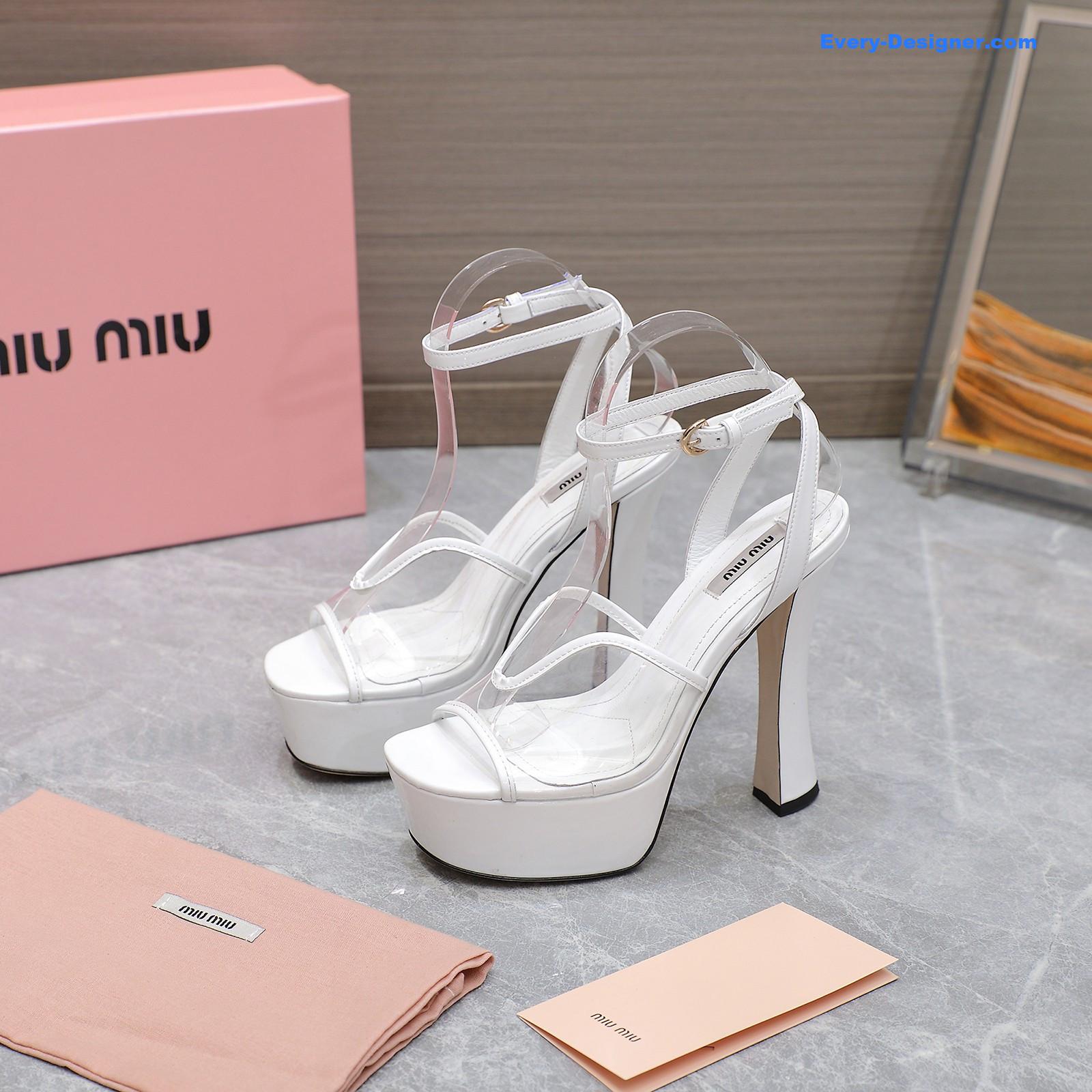 M1um1u transparent film high heels