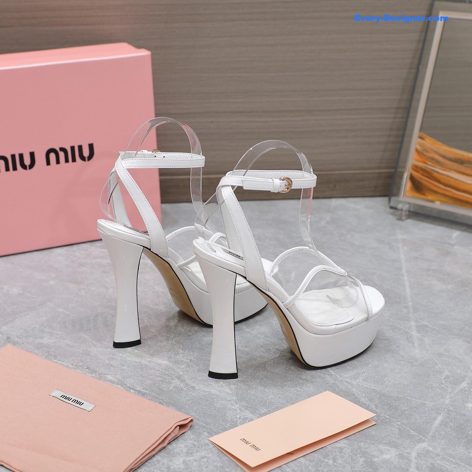 M1um1u transparent film high heels