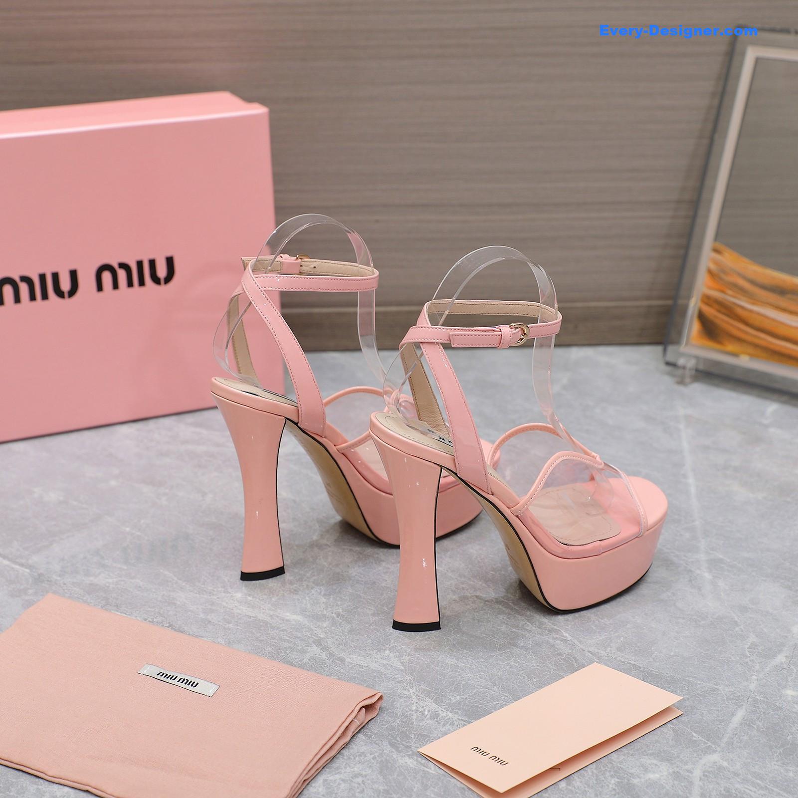 M1um1u transparent film high heels