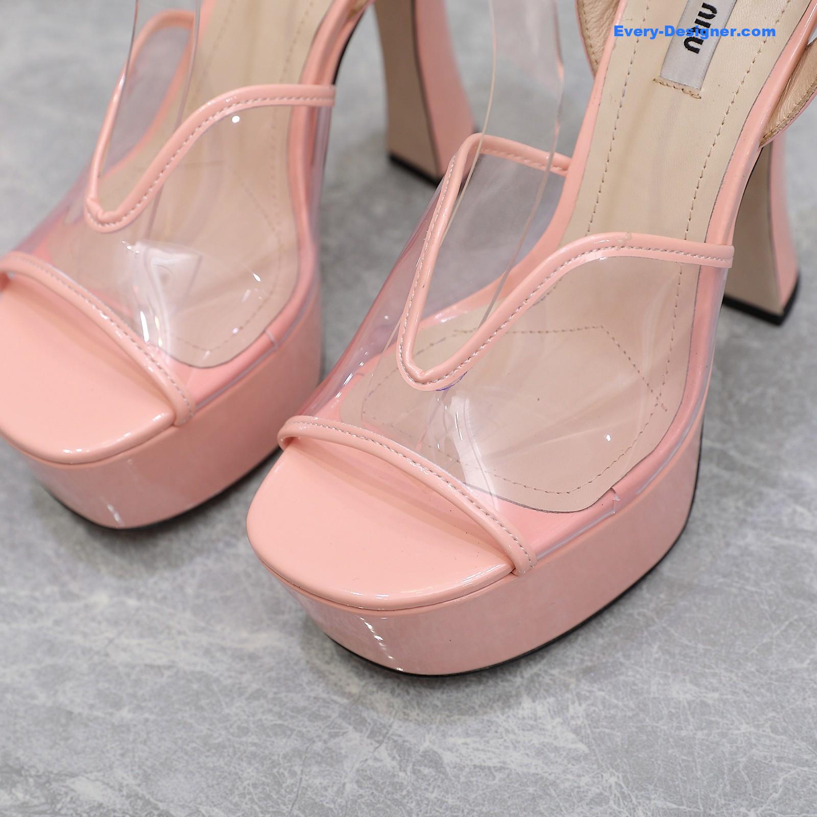 M1um1u transparent film high heels