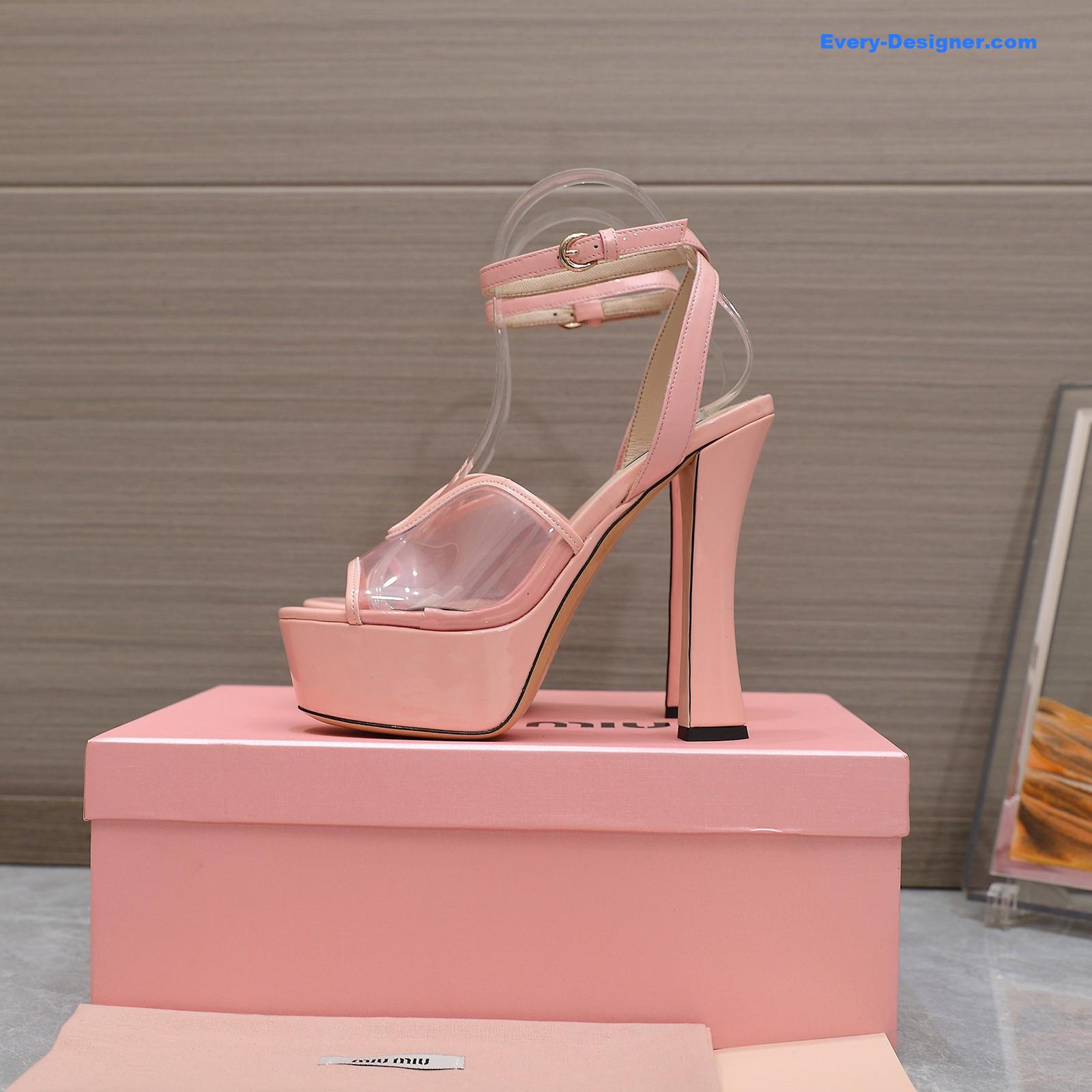 M1um1u transparent film high heels