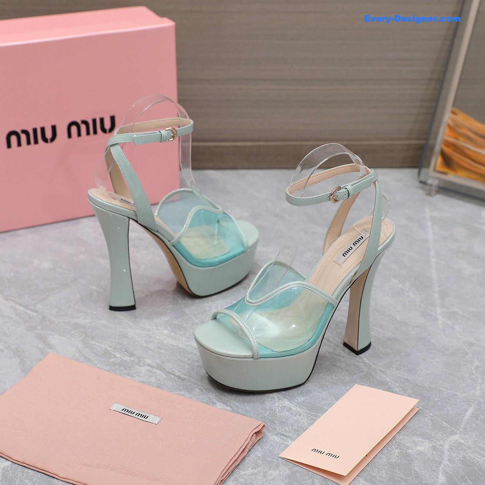 M1um1u transparent film high heels