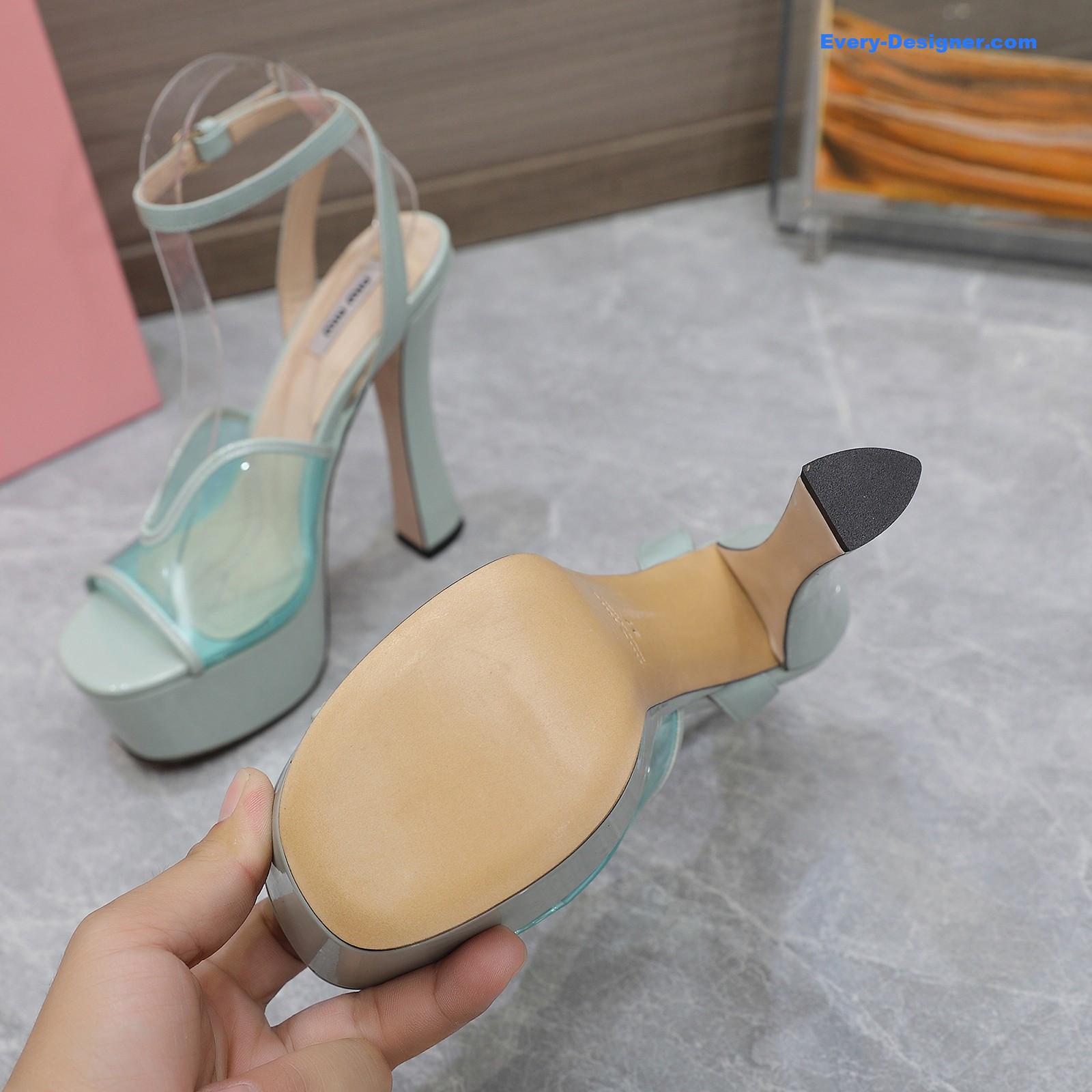 M1um1u transparent film high heels