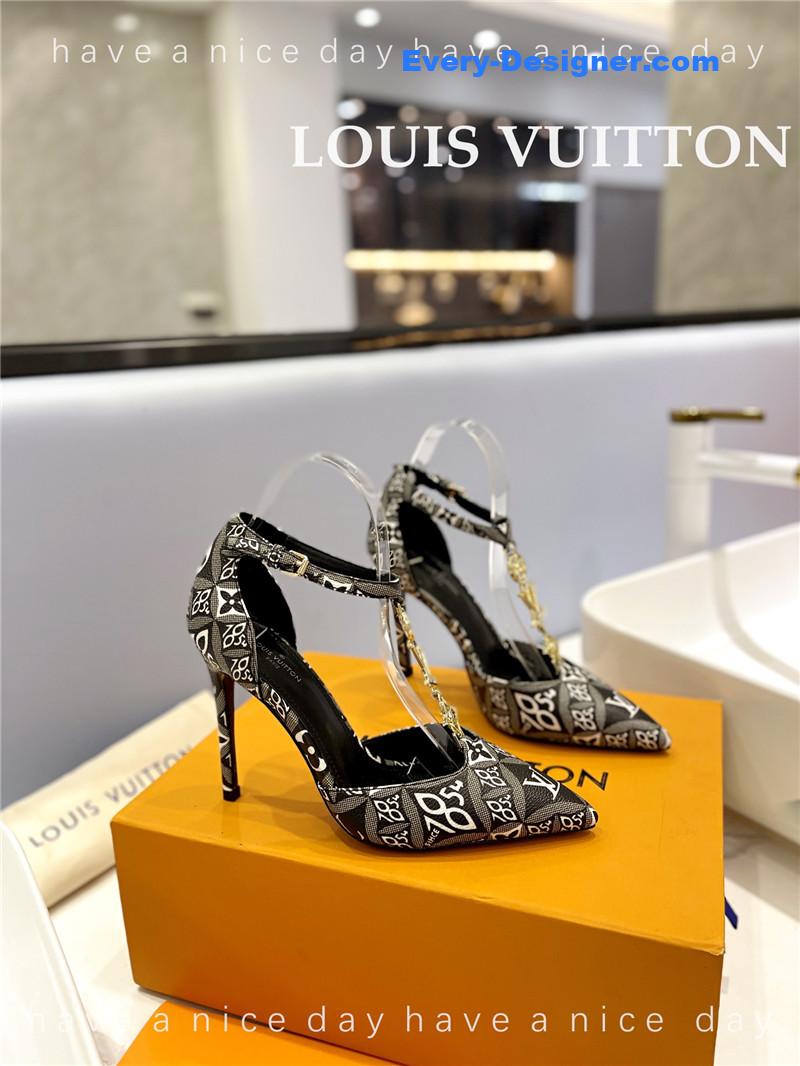 l0vis Vvtt0n lv fashion bazaar metal chain high heels