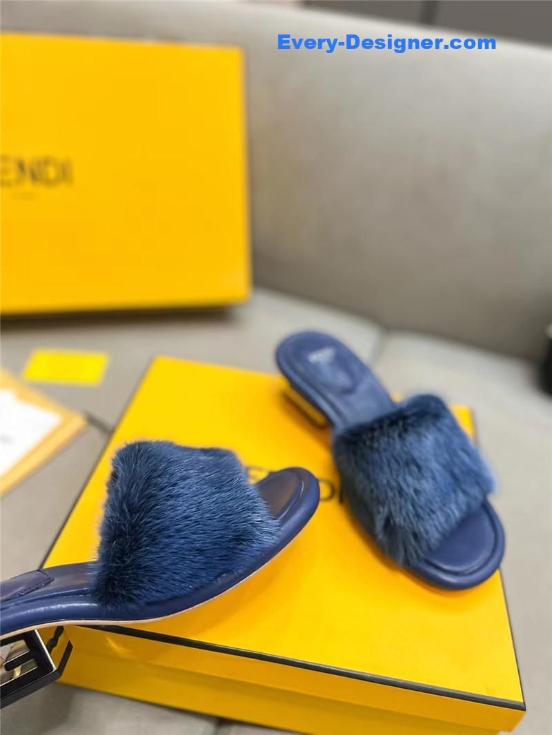 F**di new mink fur slippers