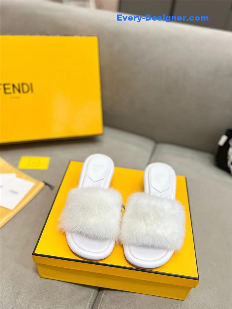 F**di new mink fur slippers