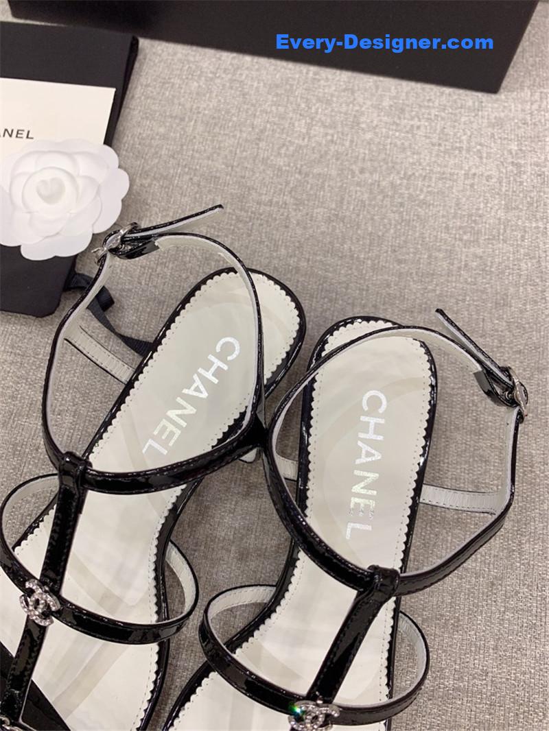 CC new chain chunky heel sandals