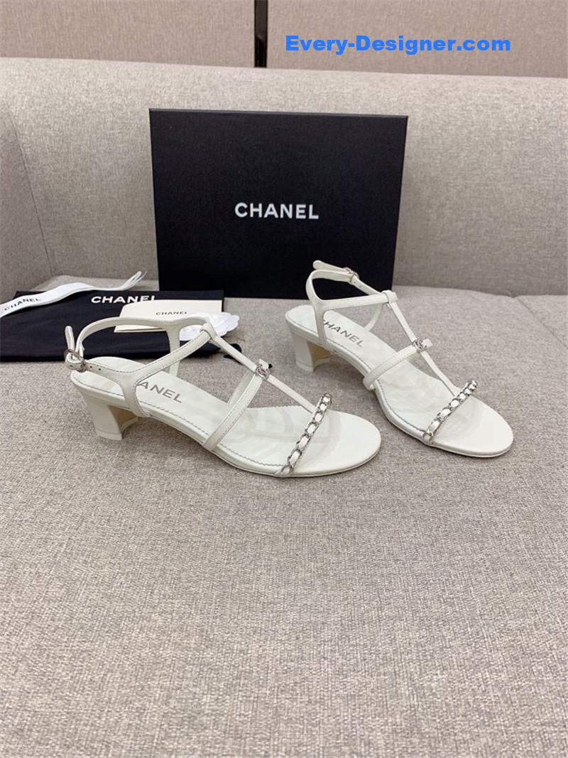 CC new chain chunky heel sandals