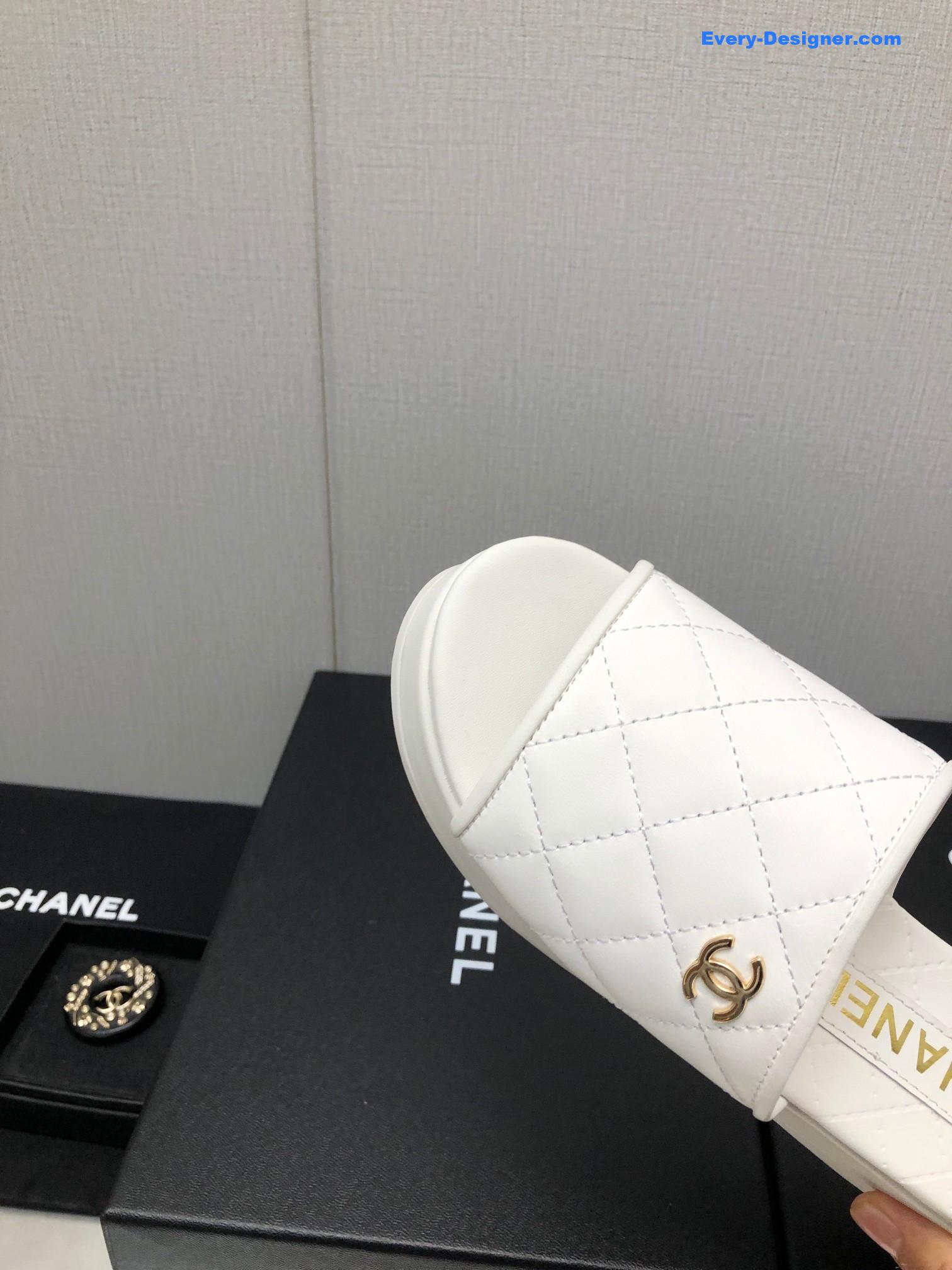 CC rubber outsole high imitation water platform slippers