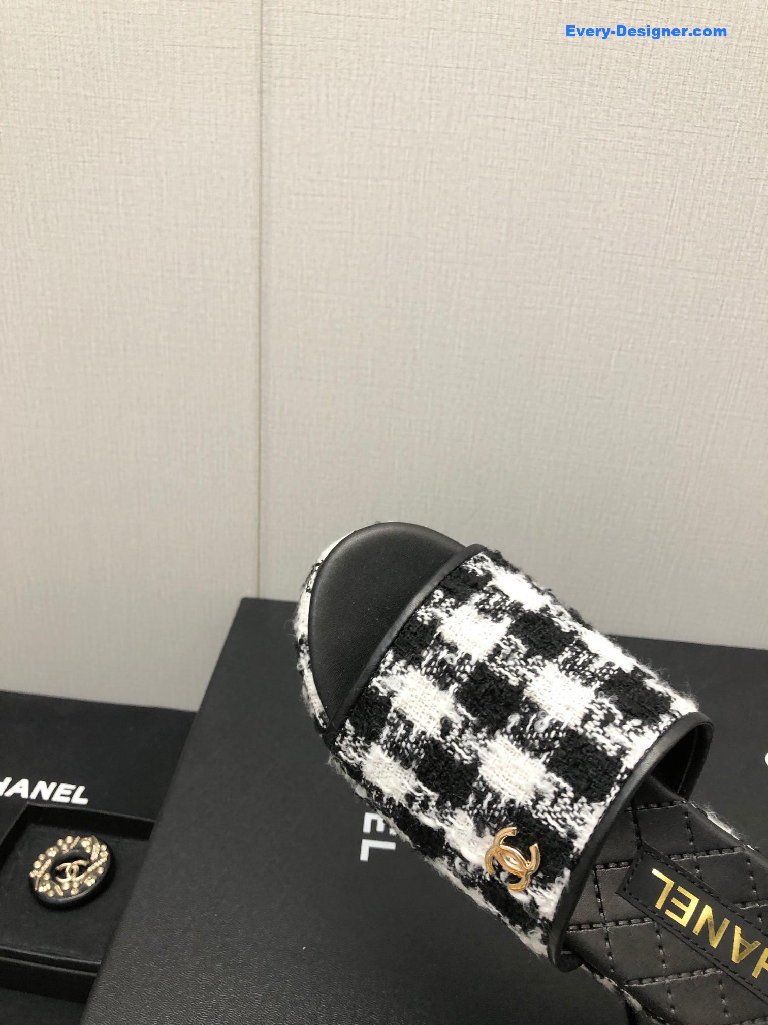 CC rubber outsole high imitation water platform slippers