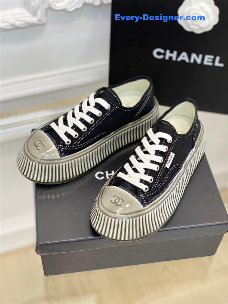 Ch**el platform canvas sneakers