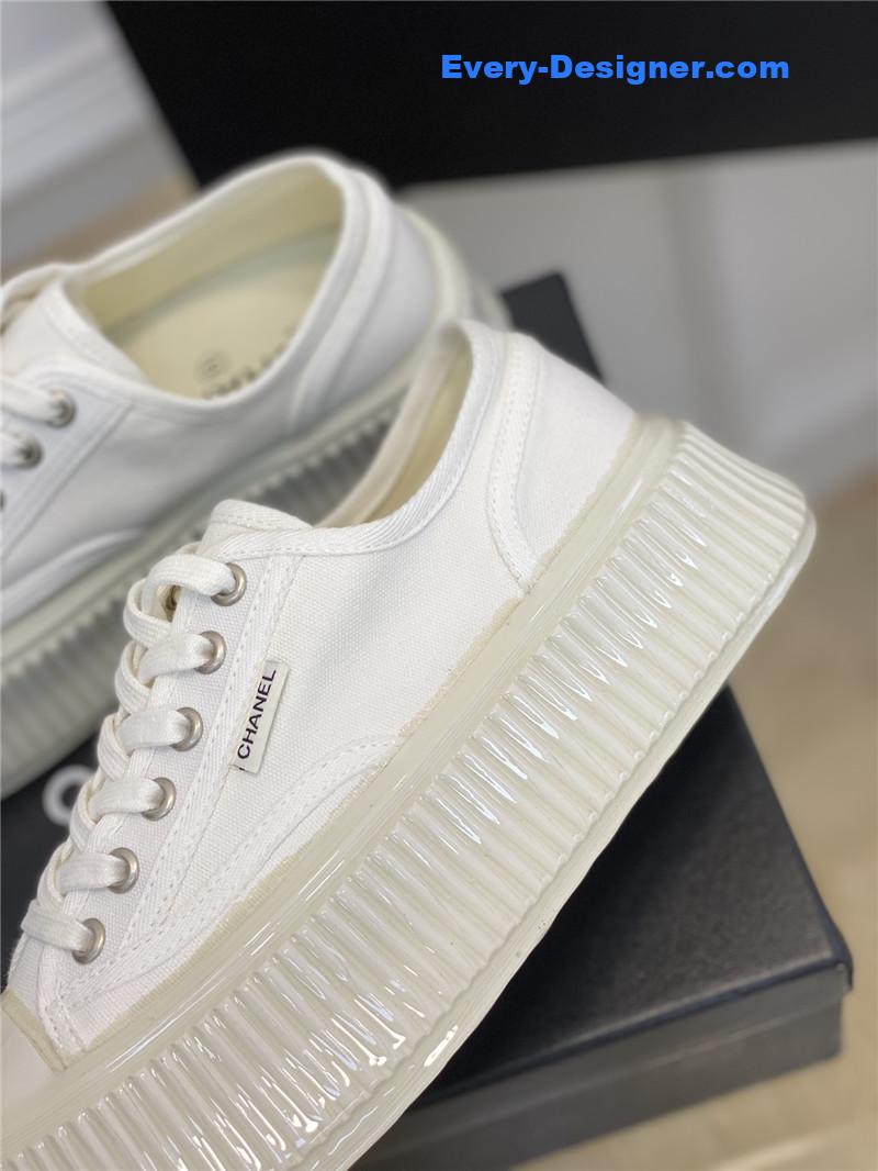 Ch**el platform canvas sneakers