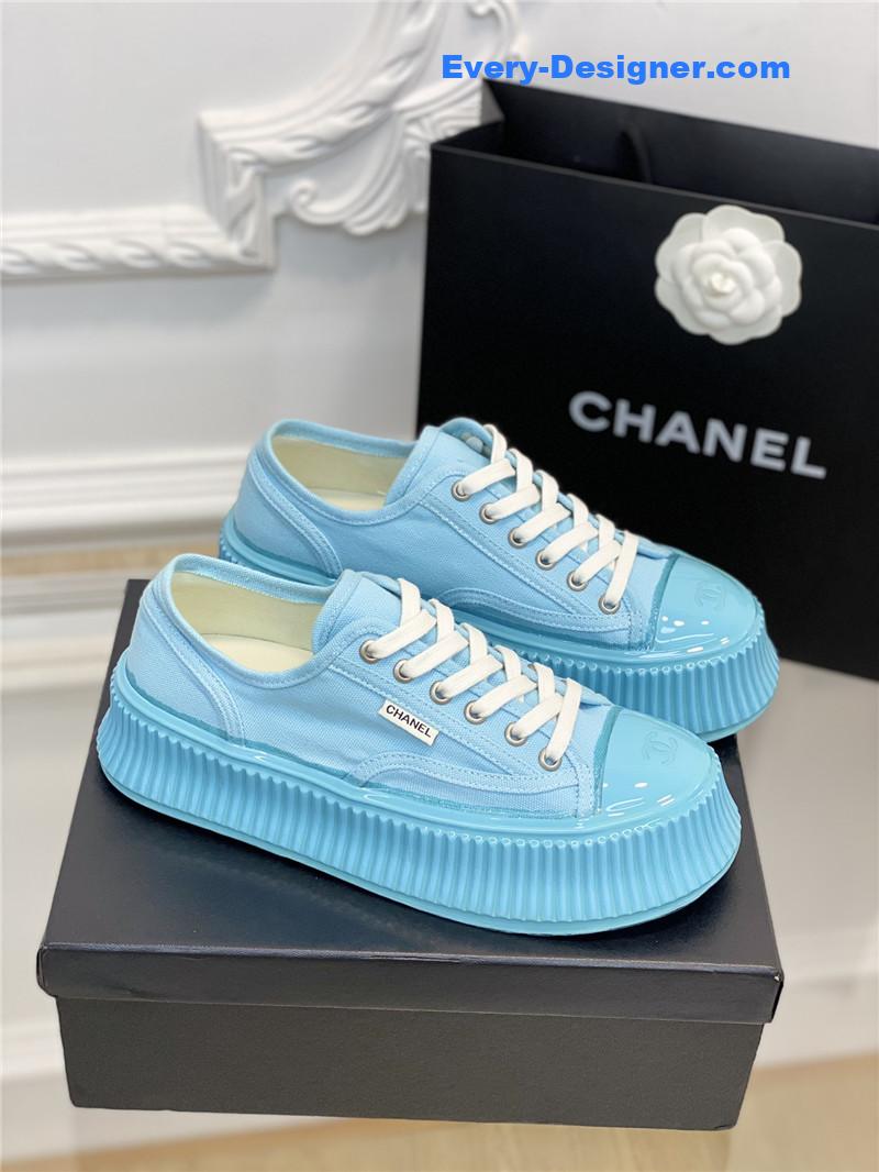 Ch**el platform canvas sneakers