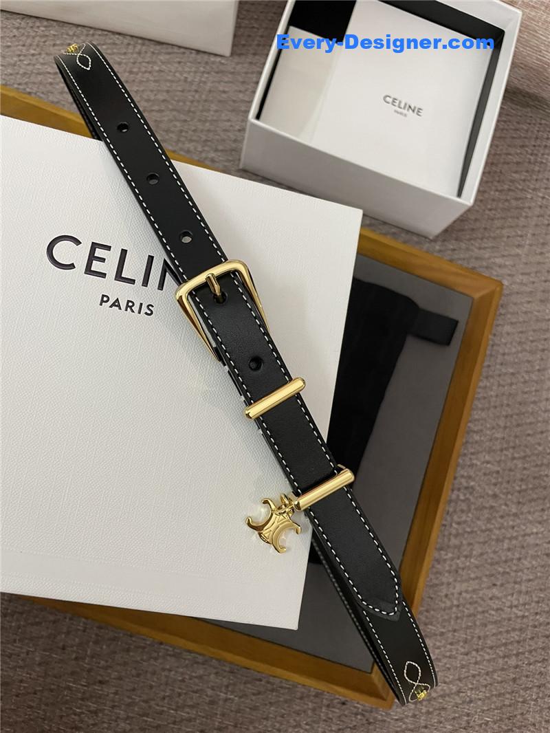 Ce1i*e embroidered belt in vintage calfskin