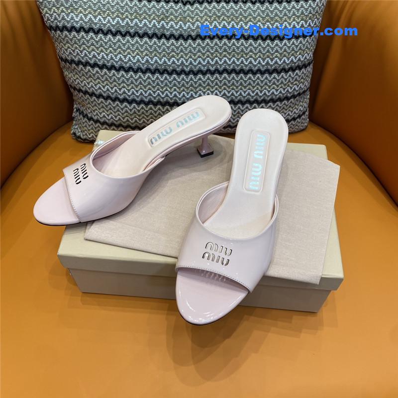 M1um1u fish mouth high heel slippers