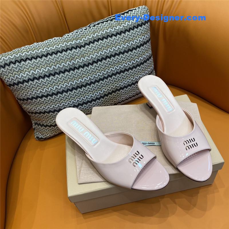 M1um1u fish mouth high heel slippers